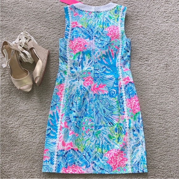 Lilly Pulitzer Mila Stretch Shift Dress in Multi Sink Or Swim - Picture 6 of 8
